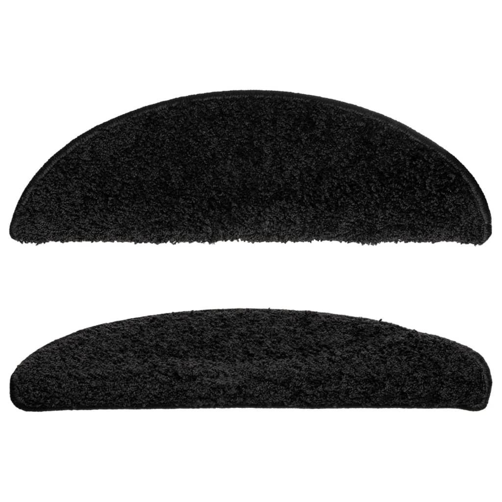 Voir la diapositive 4 : VIDAXL Tapis d'escalier 15 pcs noir 56x17x3 cm