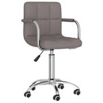 VIDAXL Chaise pivotante de salle a manger Taupe Tissu
