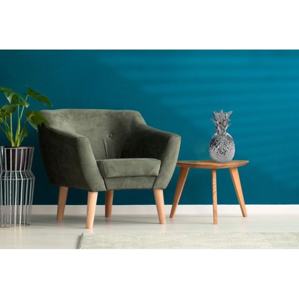 Paris Prix Bougeoir Design  Pineapple  26cm Argent