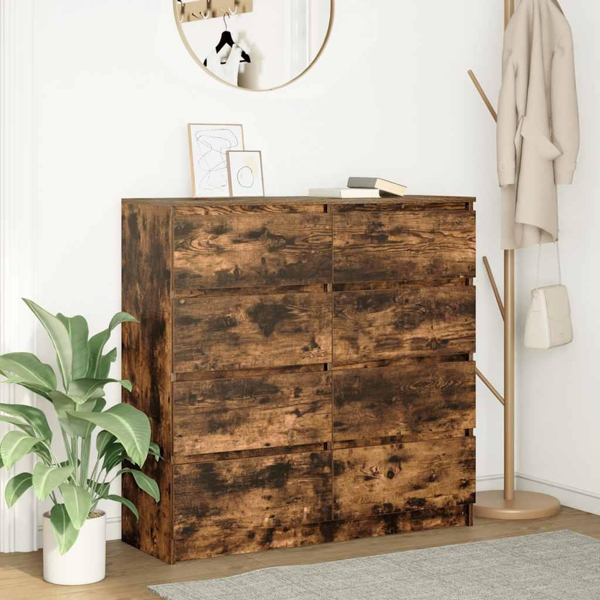 VIDAXL Buffet chene fume 100x35x99 cm bois d'ingenierie