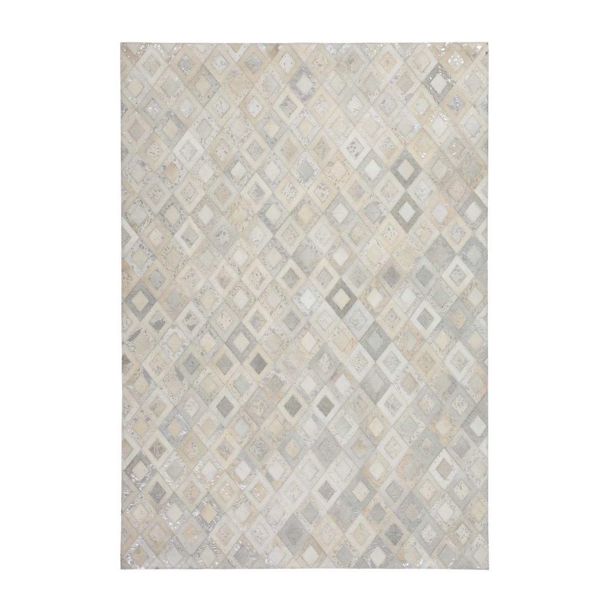 Voir la diapositive 1 : Paris Prix Tapis en cuir effet métallique  spark  gris & argent