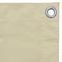 Voir la diapositive 3 : VIDAXL Ecran de balcon Creme 120x400 cm Tissu Oxford