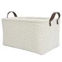 Voir la diapositive 3 : The Home Deco Factory Lot de 3 paniers de rangement en bouclette - Blanc