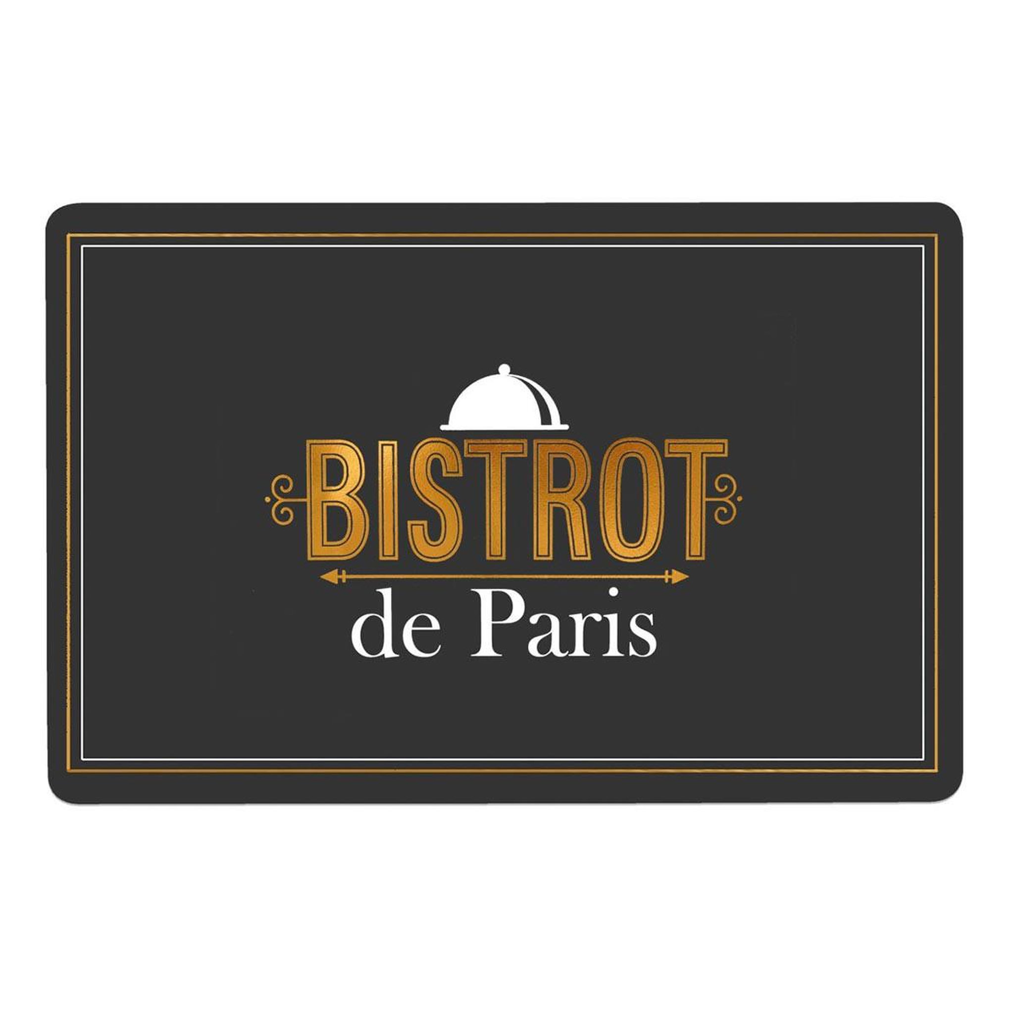 Voir la diapositive 1 : Douceur d'Intérieur Set de Table à Inscriptions  Repas  28x44cm Noir
