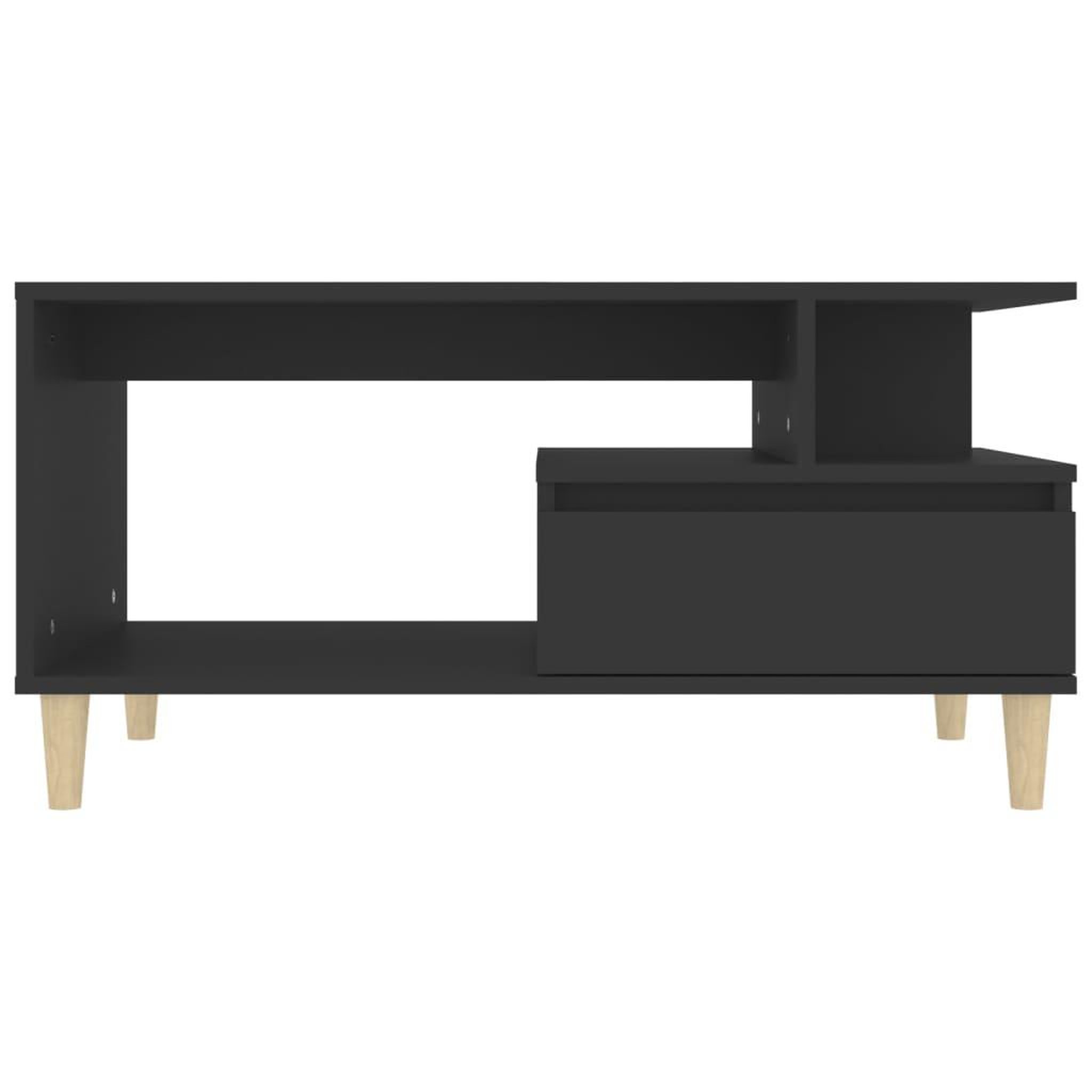 Voir la diapositive 5 : VIDAXL Table basse Noir 90x49x45 cm Bois d'ingenierie