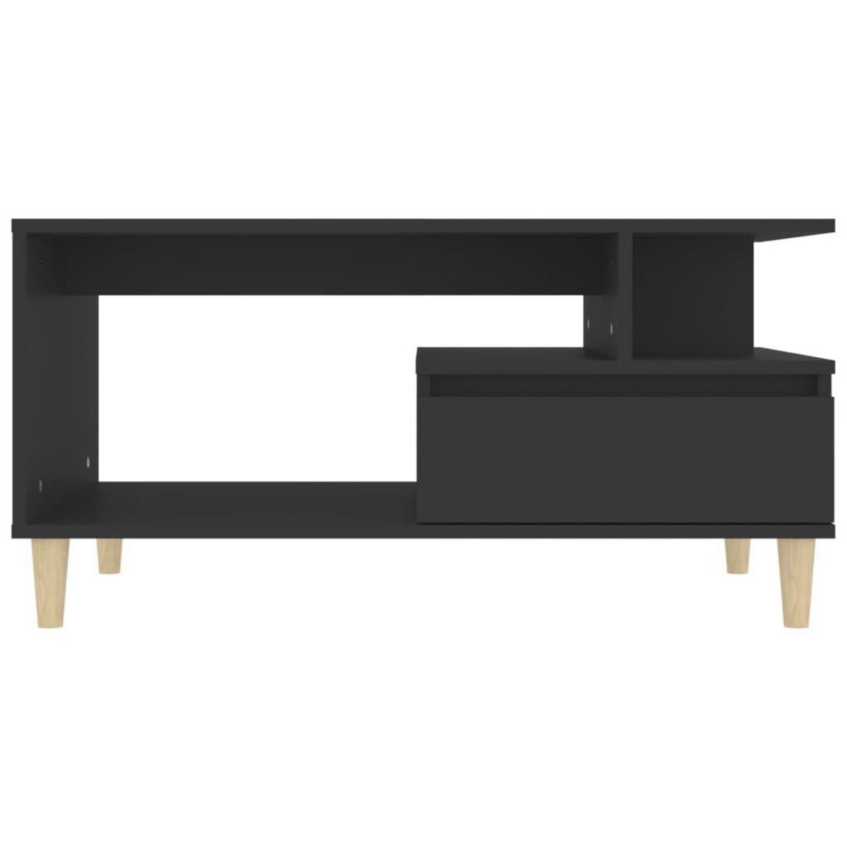 VIDAXL Table basse Noir 90x49x45 cm Bois d'ingenierie