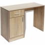 Voir la diapositive 2 : VIDAXL Bureau avec tiroir et placard Chene 100x40x73 cm