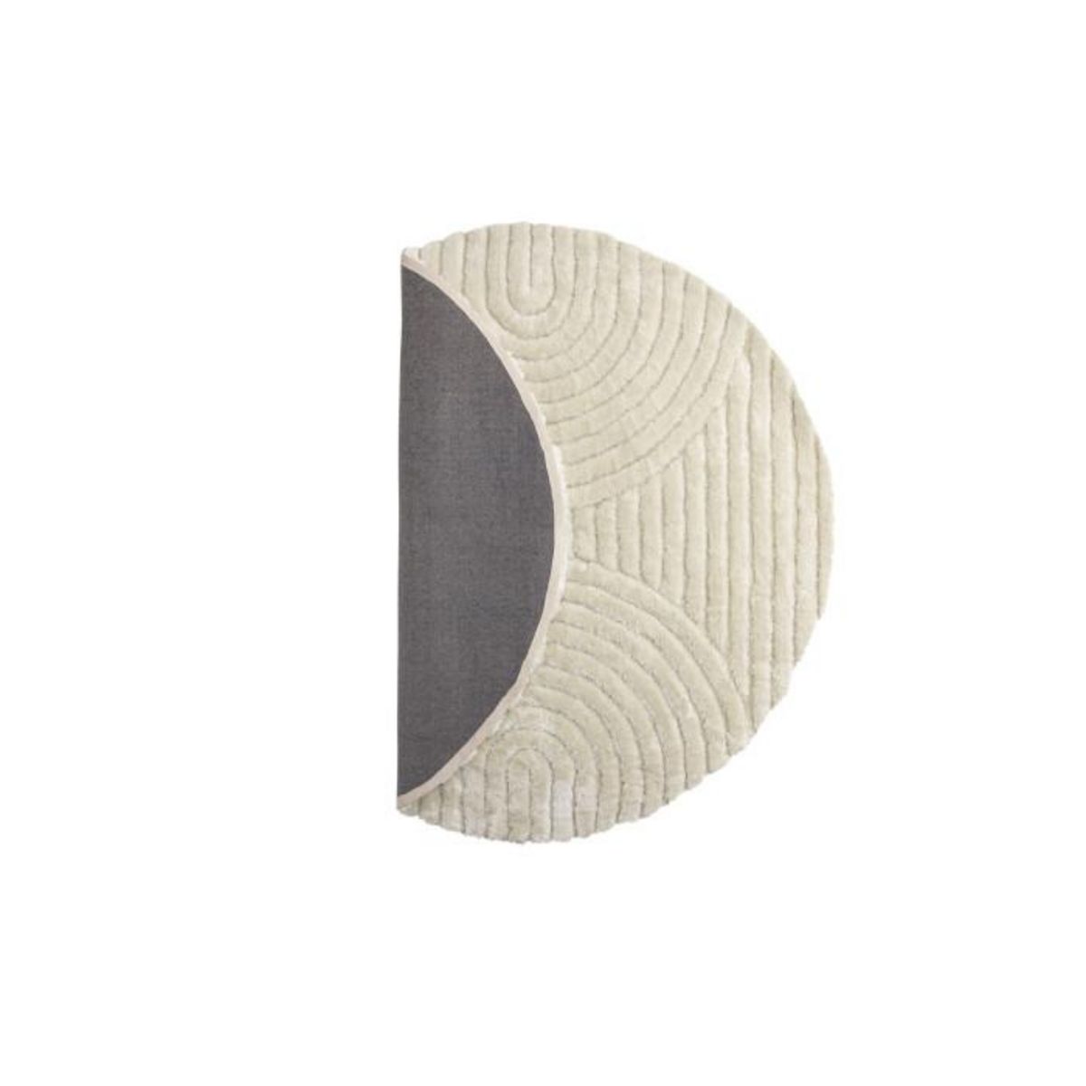 Paris Prix Tapis Déco Texturé Rond  Niklas  200cm Blanc