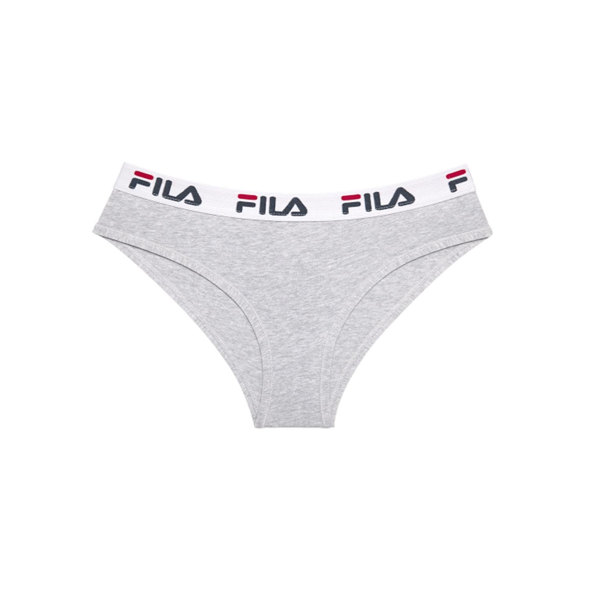Voir la diapositive 5 : FILA Lot de 3 culottes femme en coton FU6043 couleur grise