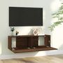 Voir la diapositive 3 : VIDAXL Armoire murale TV Chene marron 100x30x30 cm Bois d'ingenierie