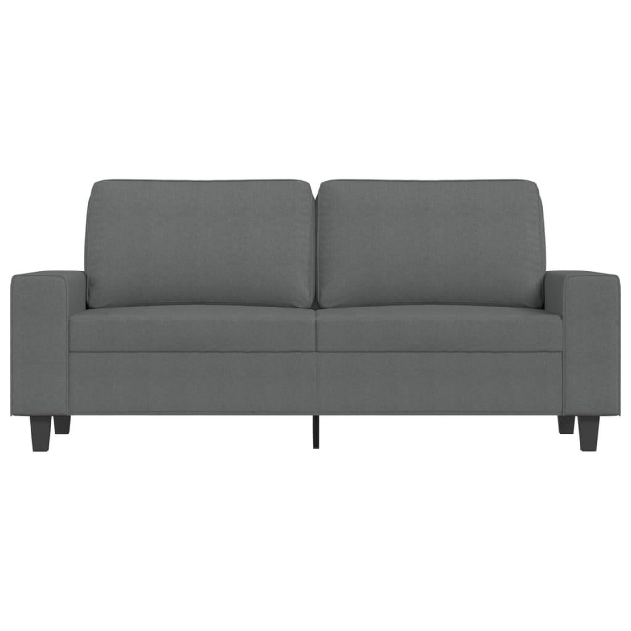 Voir la diapositive 3 : VIDAXL Canape a 2 places Gris fonce 140 cm Tissu
