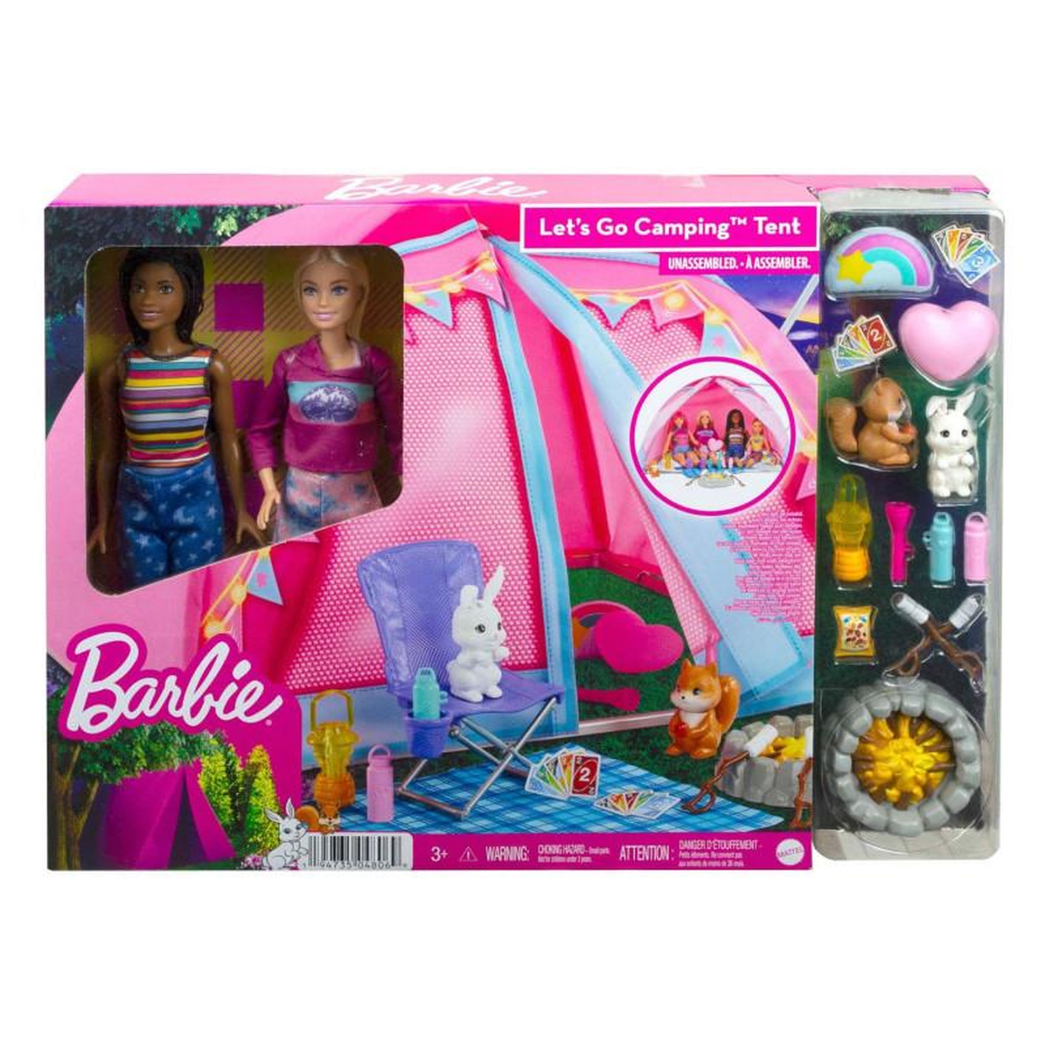 Voir la diapositive 2 : MATTEL Mattel - Barbie Let's Go Camping Tent Playset HGC18