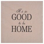 Paris Prix Lot de 20 Serviettes en Papier  Home  33x33cm Naturel