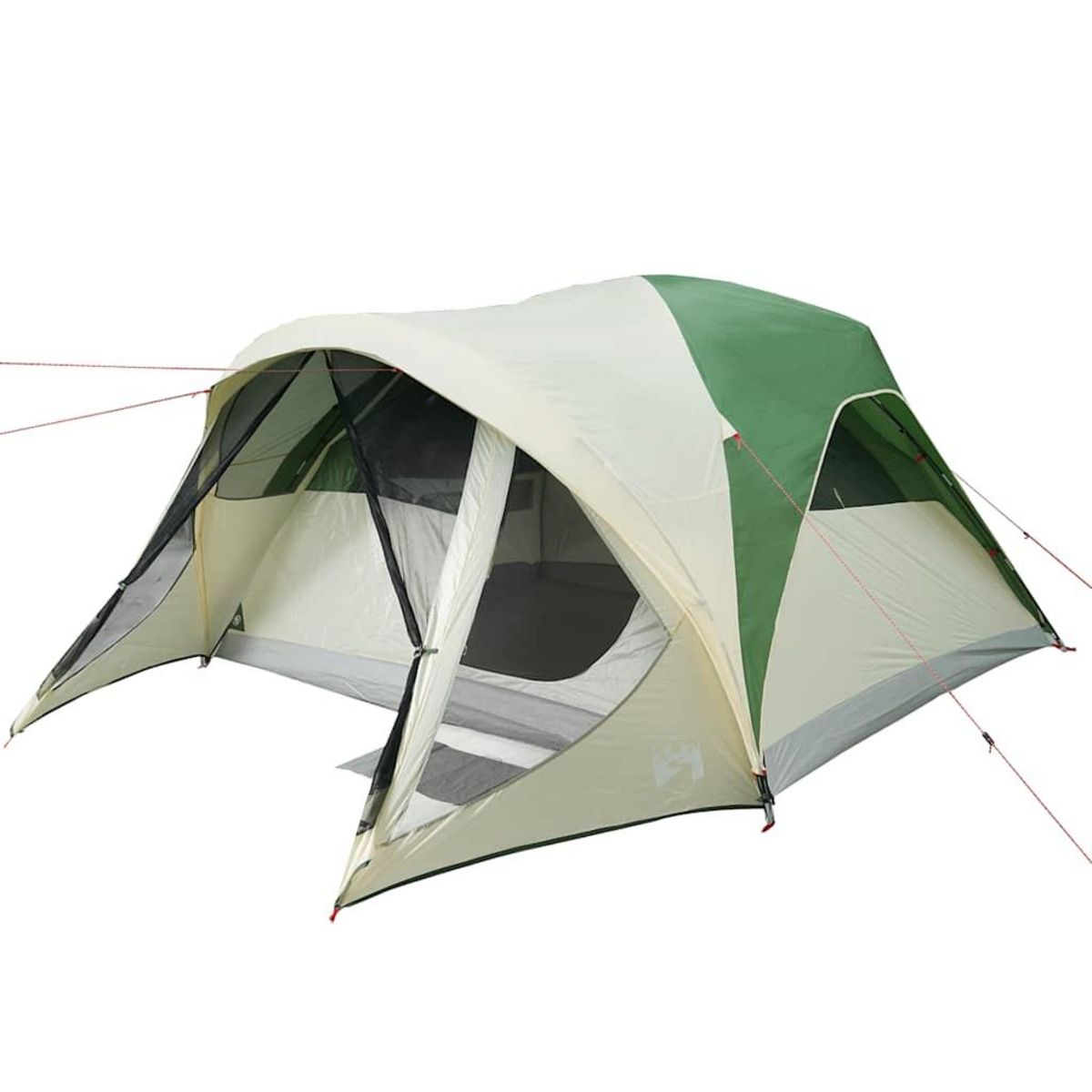VIDAXL Tente familiale tunnel 6 personnes vert impermeable