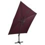 Voir la diapositive 4 : VIDAXL Parasol de jardin en porte-a-faux avec mat et lumieres LED