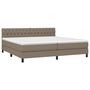 Voir la diapositive 3 : VIDAXL Sommier a lattes de lit et matelas et LED Taupe 200x200cm Tissu