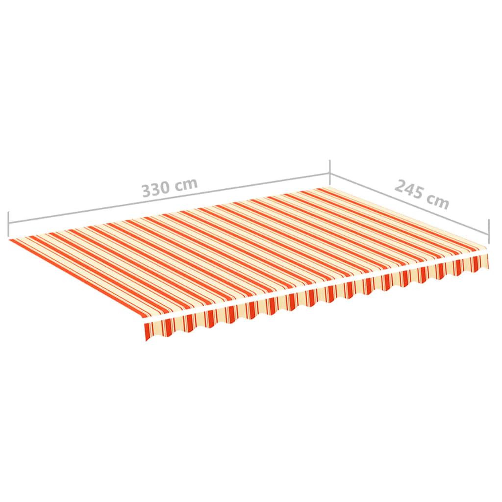 Voir la diapositive 6 : VIDAXL Tissu de remplacement pour auvent Jaune et orange 3,5x2,5 m
