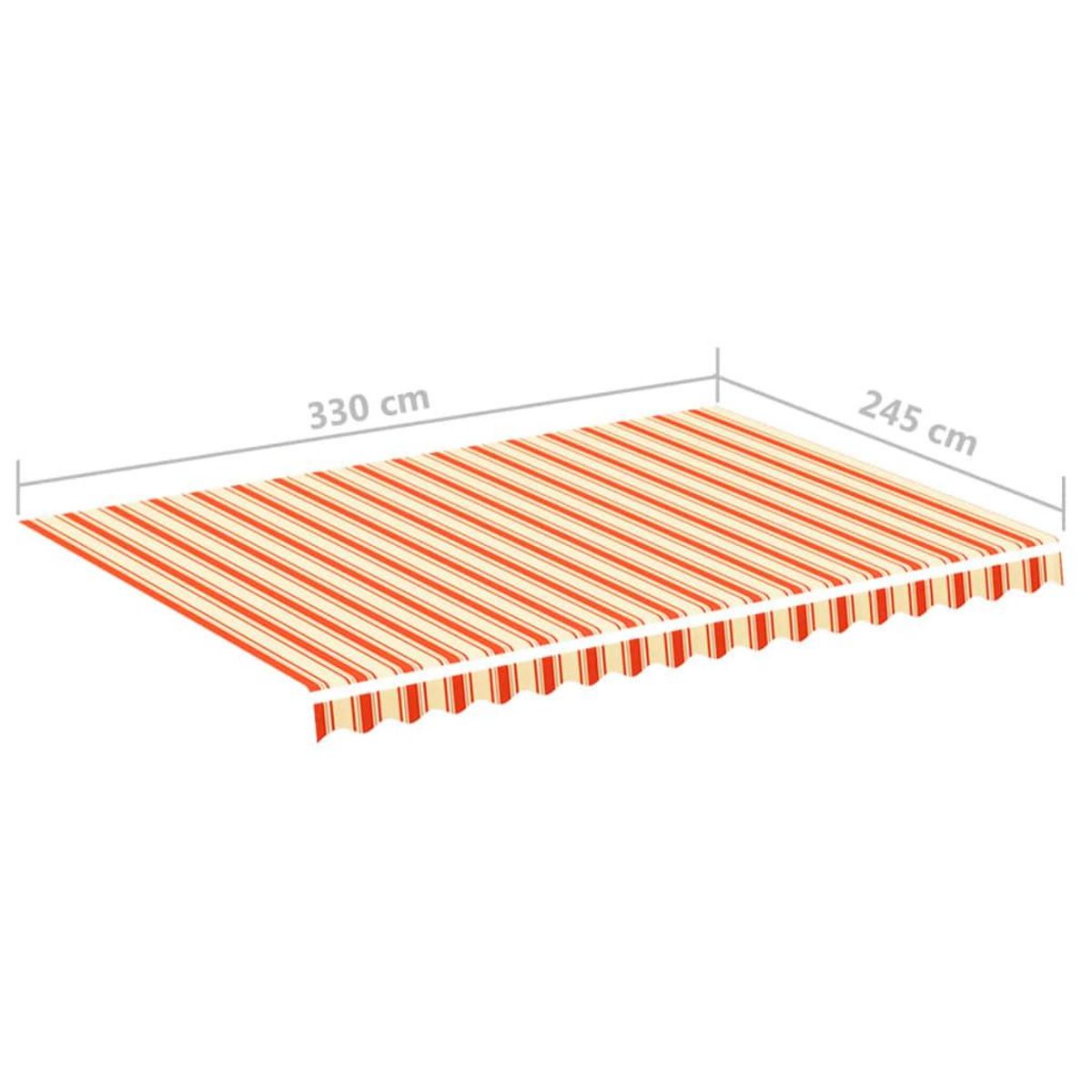 VIDAXL Tissu de remplacement pour auvent Jaune et orange 3,5x2,5 m