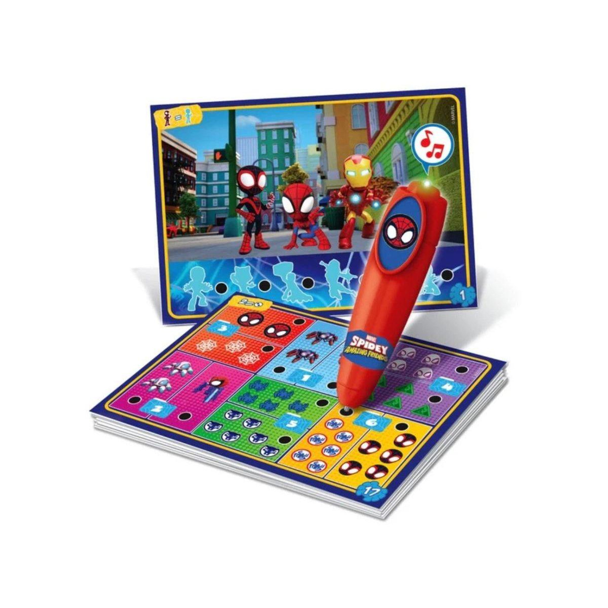Voir la diapositive 3 : CLEMENTONI Quiz interactif  16805 spidey - plus de 200 questions