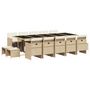 Voir la diapositive 2 : VIDAXL Ensemble a manger de jardin et coussins 15 pcs beige