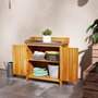 Voir la diapositive 2 : OUTSUNNY Table de rempotage armoire de jardin 2 en 1 bois sapin acier