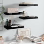 Voir la diapositive 1 : VIDAXL Etagere murale flottante 4 pcs Noir brillant 40x23x3,8 cm MDF