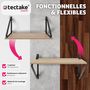Voir la diapositive 3 : tectake Lot de 2 étagères murales style industriel Bois clair industriel, Chêne Sonoma