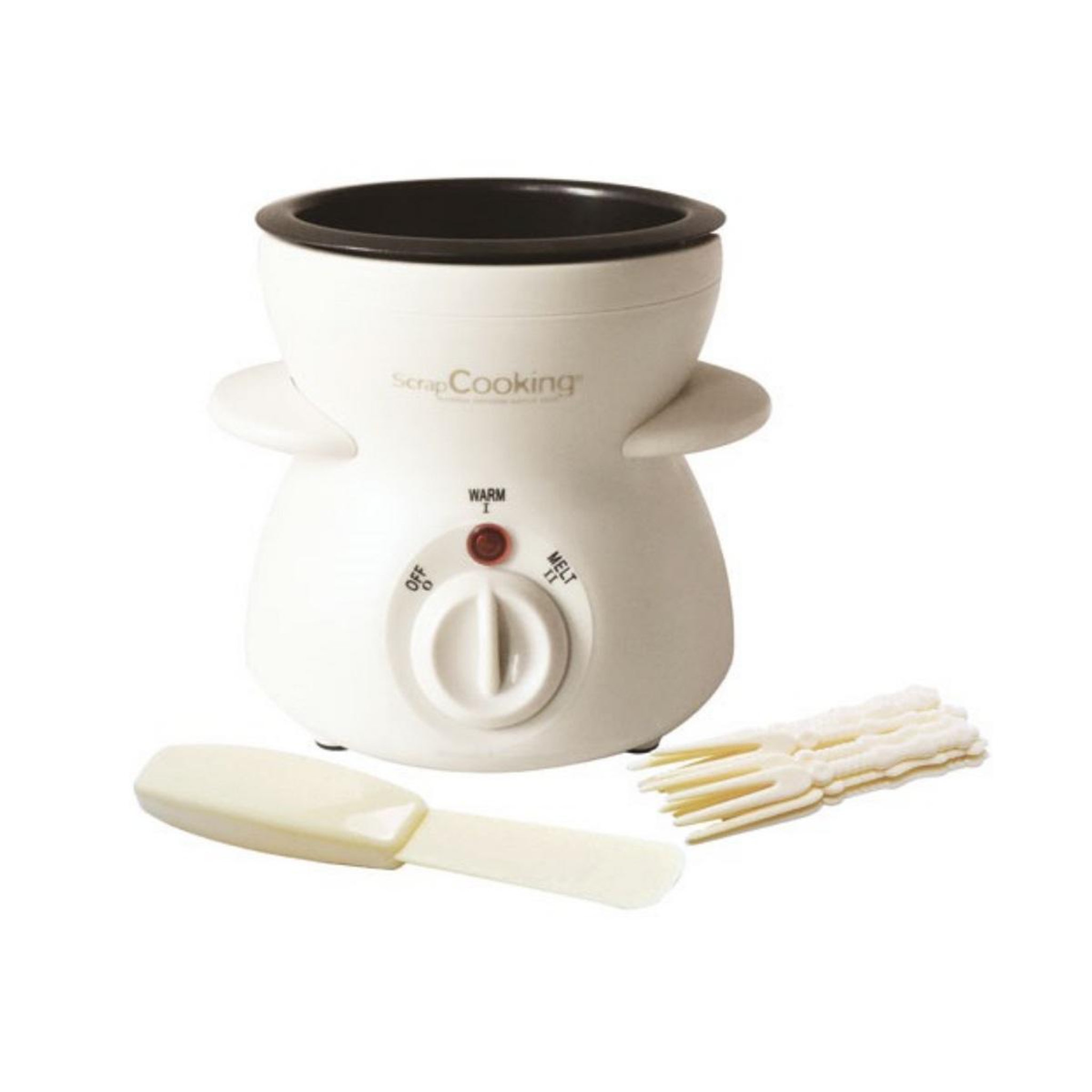Voir la diapositive 1 : SCRAPCOOKING Appareil à fondue chocolat 25w blanc - 3895