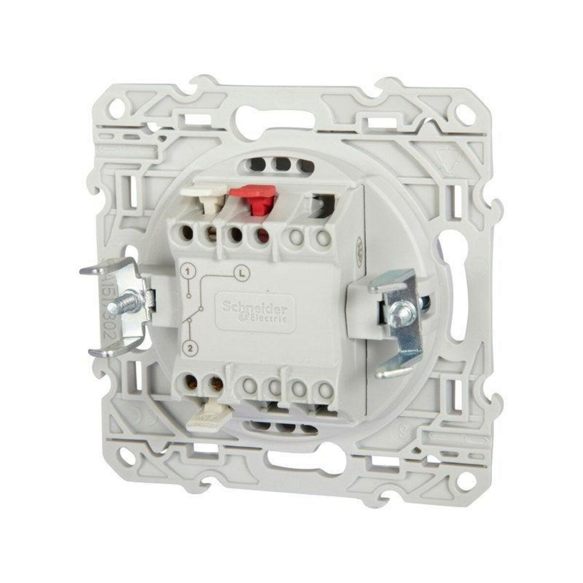 Schneider Electric Interrupteur Va-Et-Vient Odace, Gris Aluminium