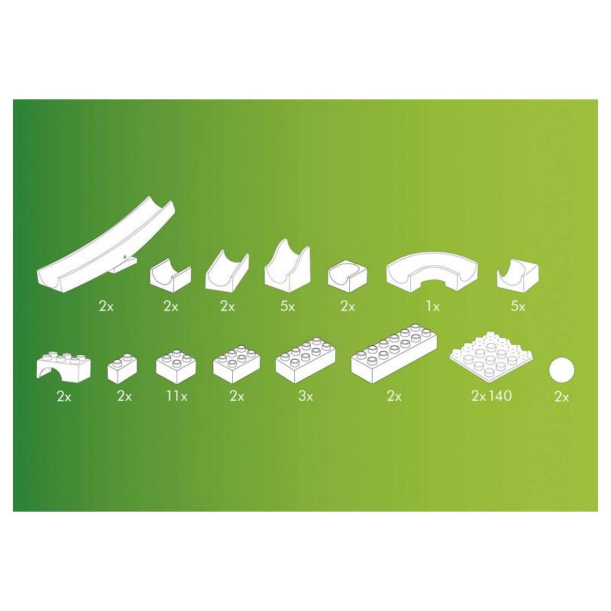 HUBELINO Hubelino Knikkerbaan Supplement set Wip Wap, 45dlg.