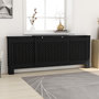 Voir la diapositive 1 : VIDAXL Cache-radiateur MDF Noir 205 cm