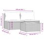 Voir la diapositive 6 : VIDAXL Salon de jardin 3 pcs avec coussins marron resine tressee