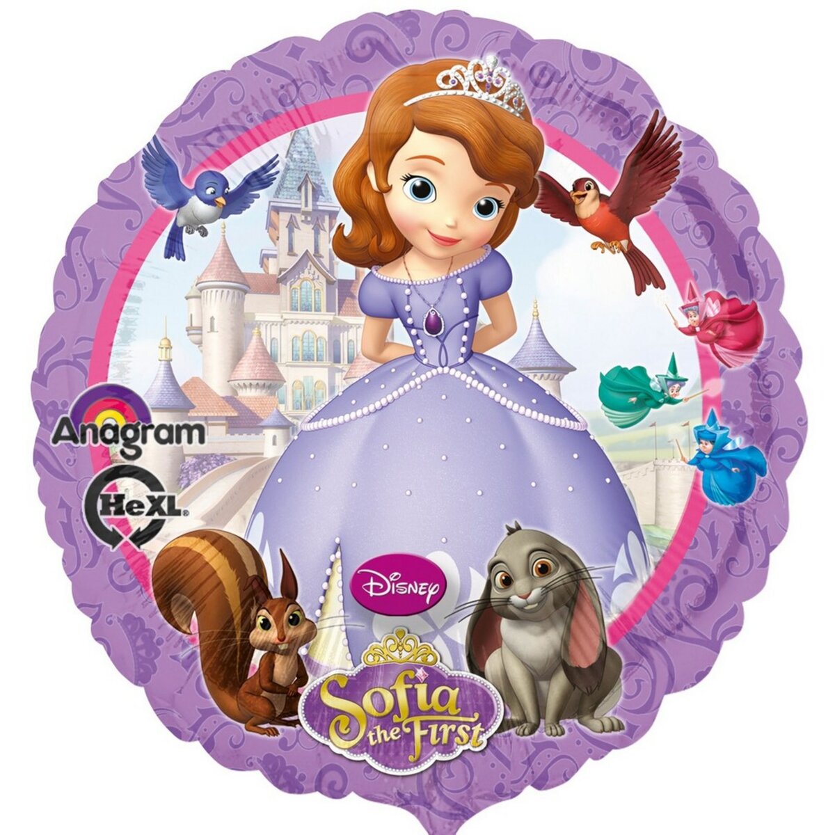 Ballon Princesse Sofia hélium Disney Fête enfant pas cher 