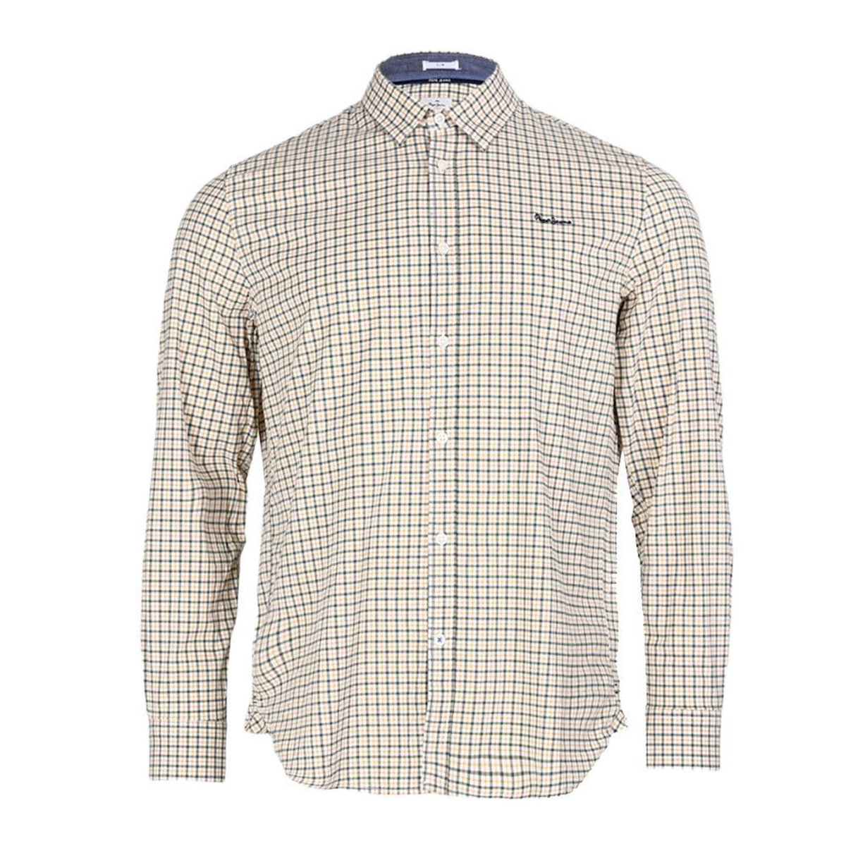 Pepe Jeans Chemise Blanche/Jaune/Marine à Carreaux Homme Pepe Jeans Fleetwood