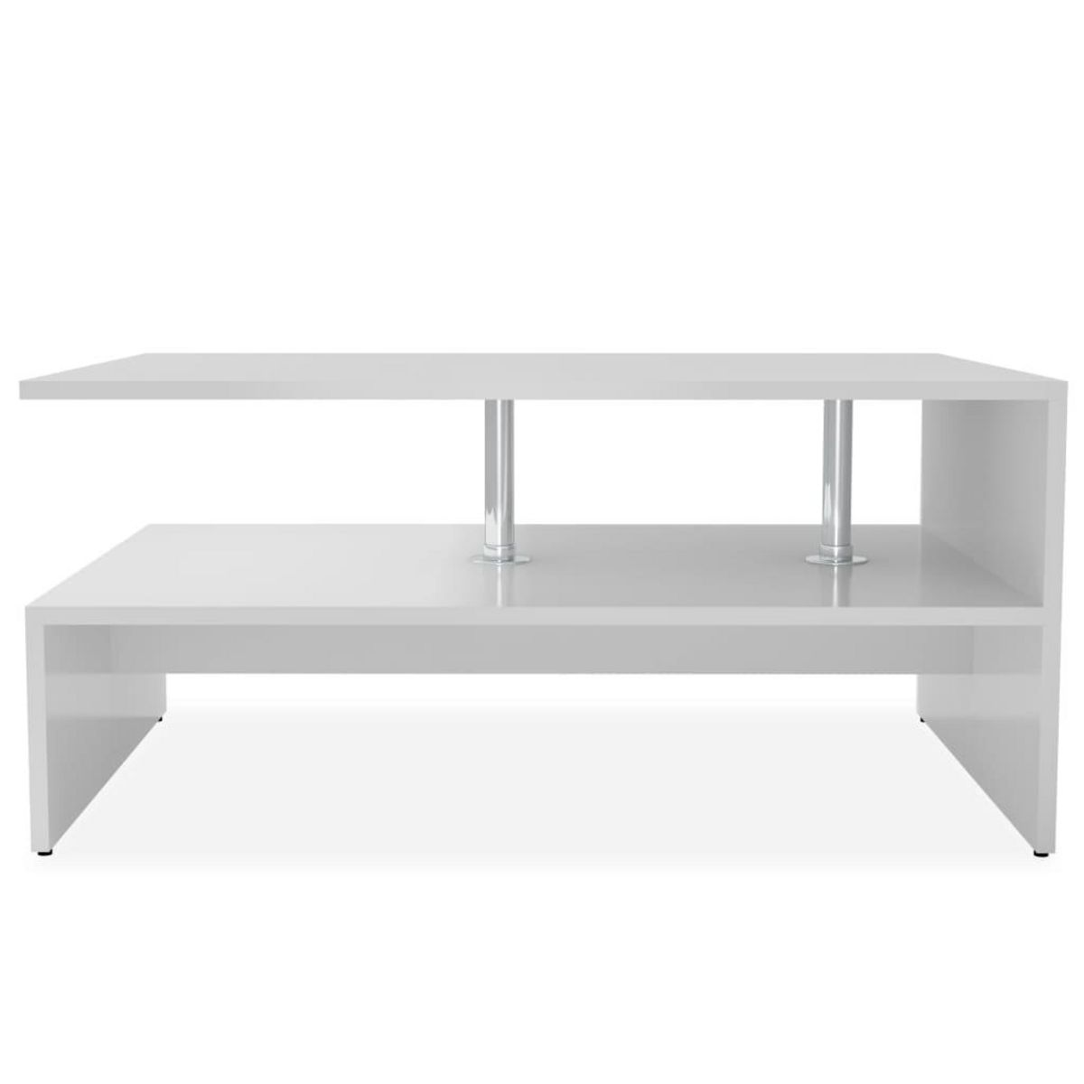 VIDAXL Table basse Bois d'ingenierie 90x59x42 cm Blanc
