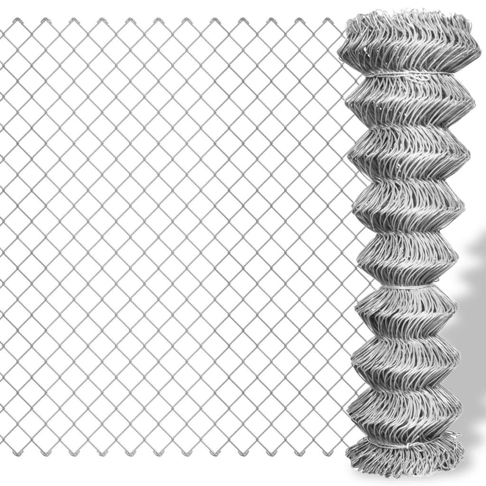 Voir la diapositive 1 : VIDAXL Cloture a mailles losangees Acier galvanise 25x0,8 m Argente