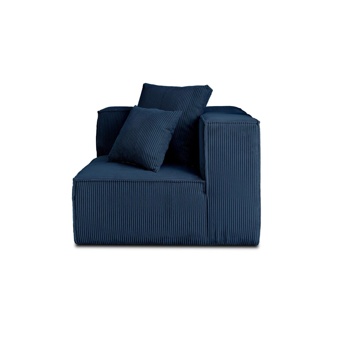 LISA DESIGN Colombine - module d'assise d'angle réversible - en velours côtelé