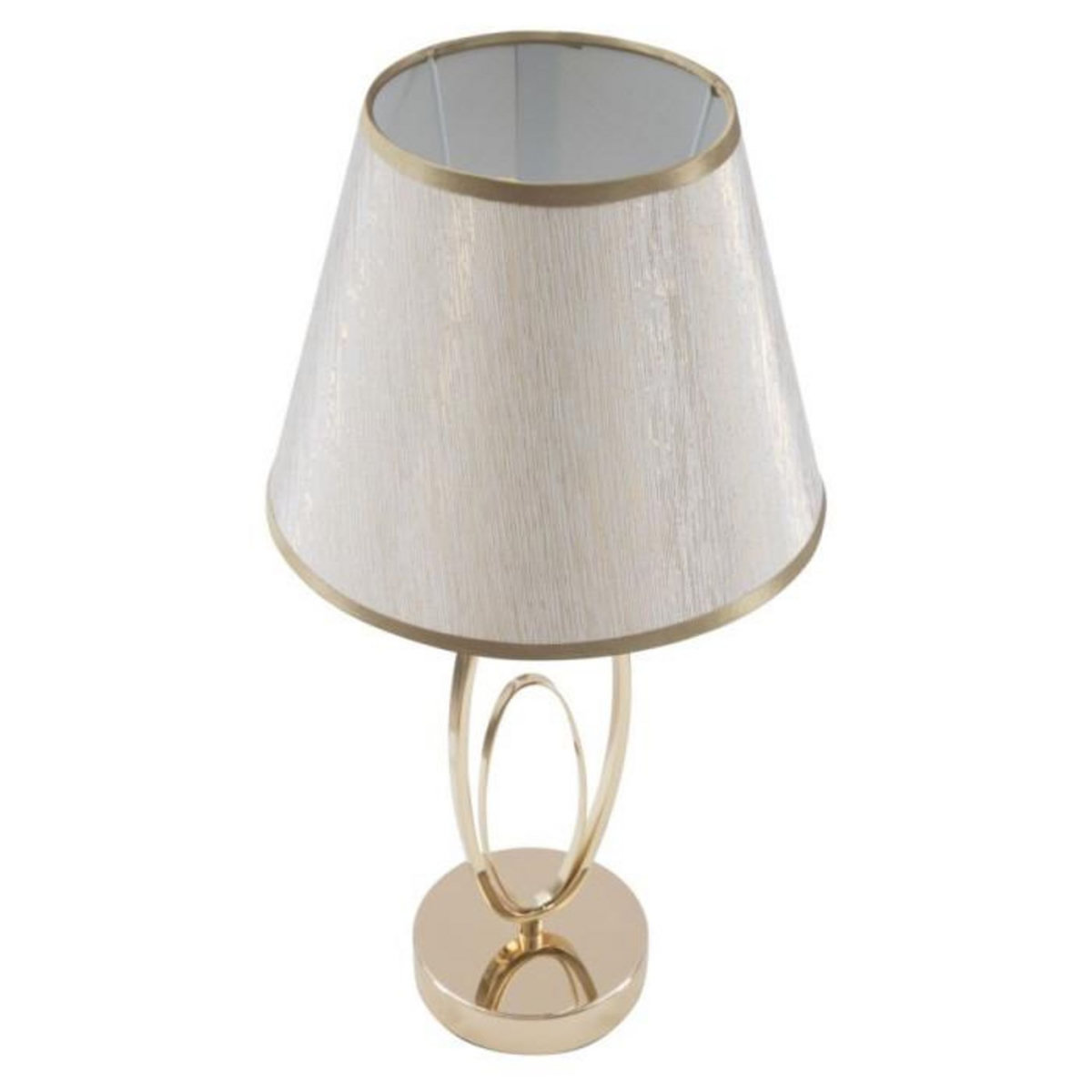 Paris Prix Lampe à Poser en Métal  Flush  47cm Crème & Or