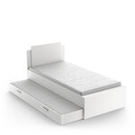 Tiroir de rangement 90X200 cm blanc pour lit LOREDANA