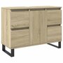 Voir la diapositive 2 : VIDAXL Armoire salle de bain chene sonoma 80x33x60cm bois d'ingenierie