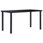 Voir la diapositive 1 : VIDAXL Table a manger Noir 140x70x75 cm Verre trempe