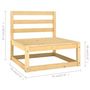 Voir la diapositive 6 : VIDAXL Salon de jardin 8 pcs avec coussins Bois de pin massif