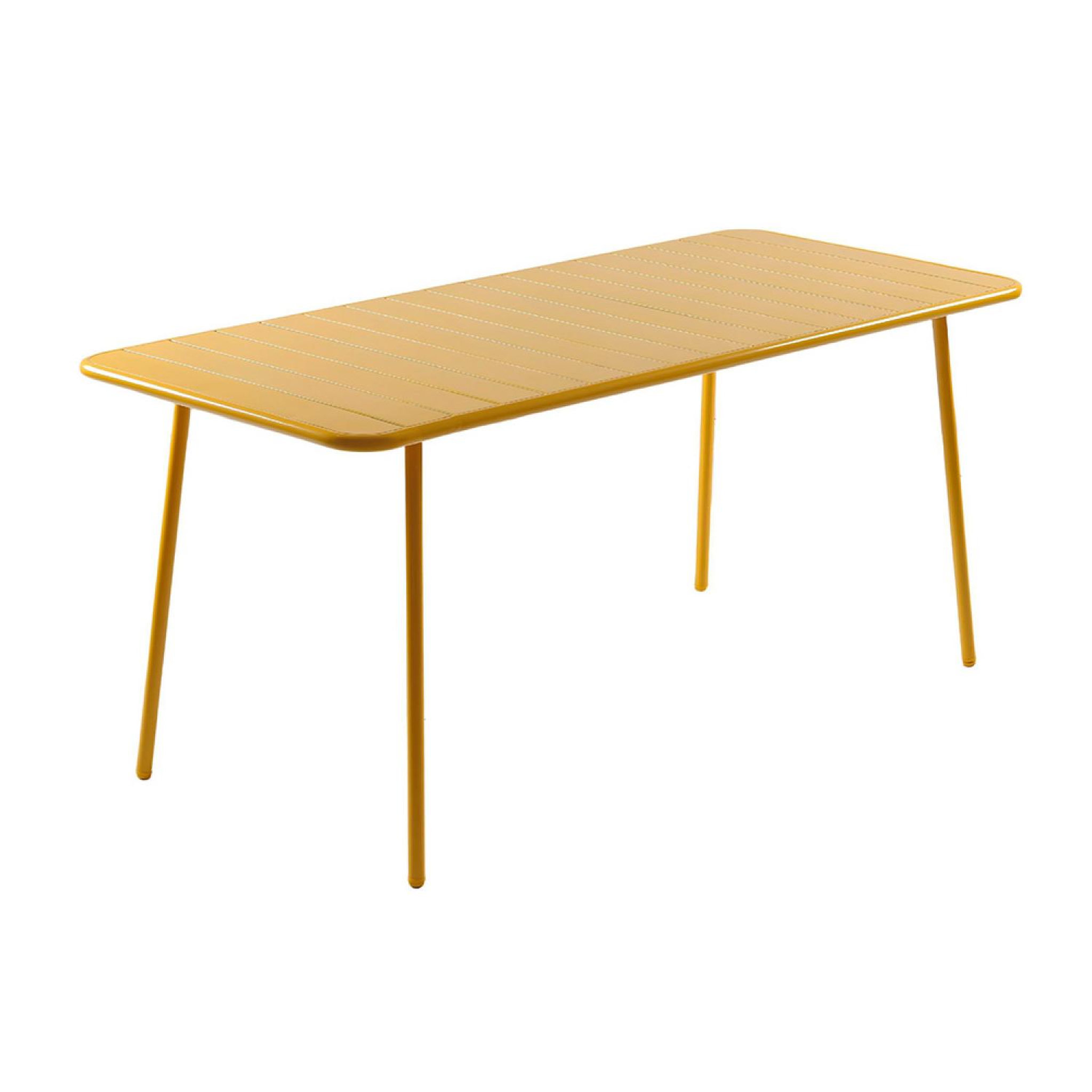 CONCEPT USINE Table de jardin 6 places 160cm jaune BERGAME