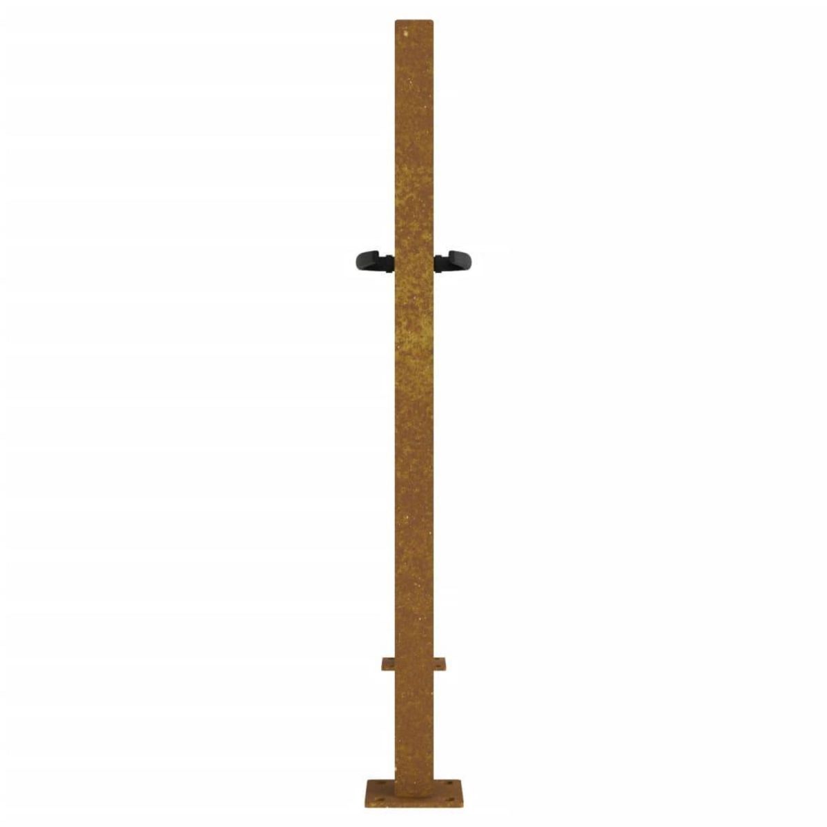 VIDAXL Portail de jardin 105x105 cm acier corten conception de carre