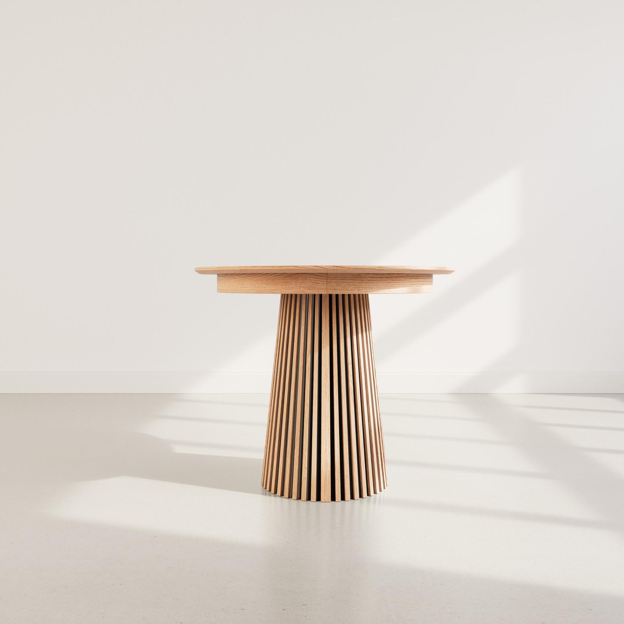LISA DESIGN Freya - table à manger ronde extensible - effet bois - 4 à 8 personnes. Coloris disponibles : Marron