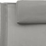 Voir la diapositive 6 : VIDAXL Chaise longue avec oreiller acier et textilène gris