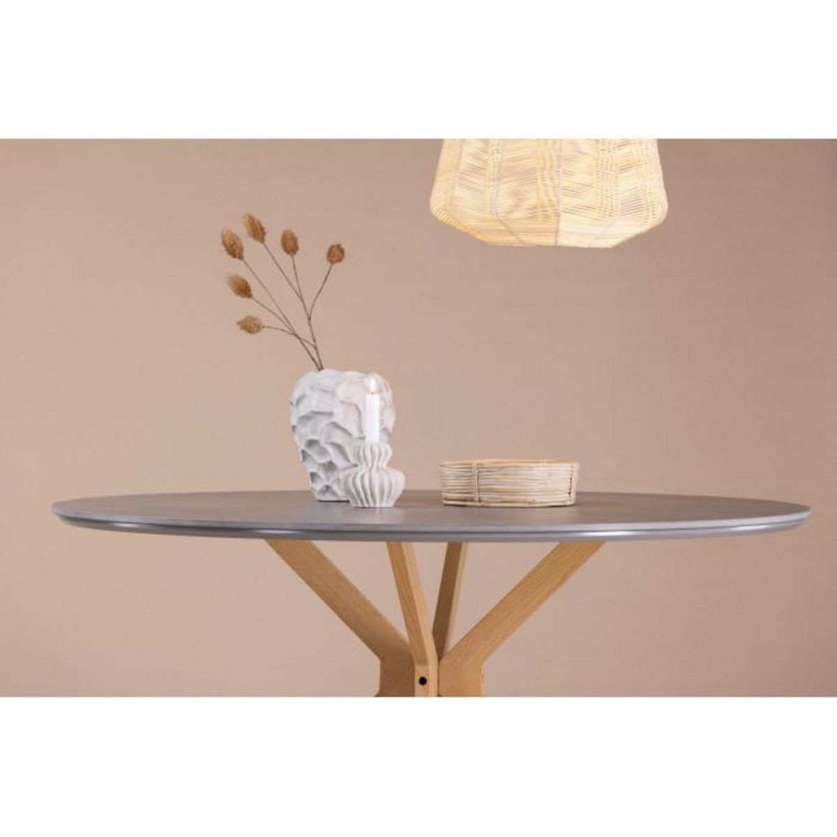 Paris Prix Table à Manger Ronde Piazza  120cm Gris