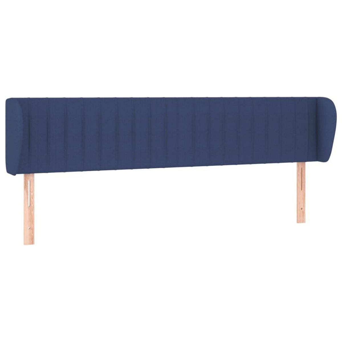 VIDAXL Tete de lit avec oreilles Bleu 203x23x78/88 cm Tissu
