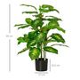 Voir la diapositive 3 : HOMCOM Arbre artificiel plante artificielle Calathea H. 95 cm tronc branches lichen feuilles grand réalisme pot inclus
