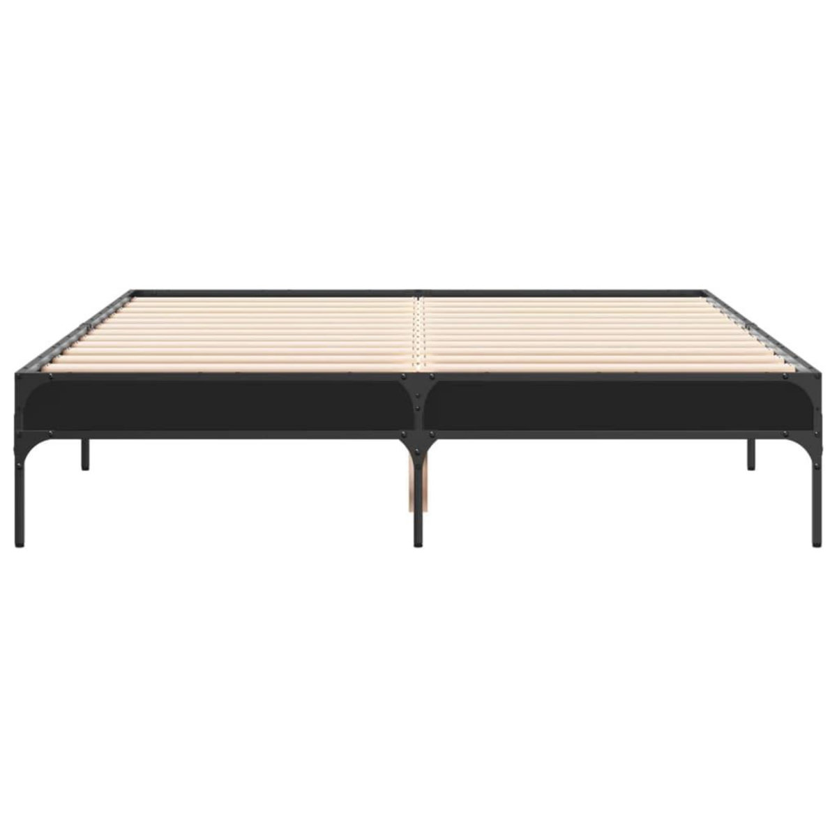 VIDAXL Cadre de lit sans matelas noir 140x190 cm